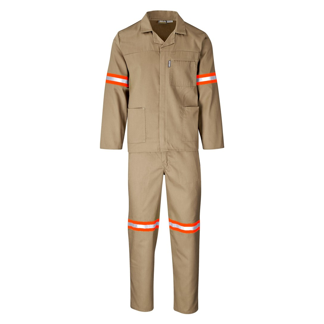 Trade Polycotton Conti Suit - Reflective Arms & Legs - Orange Tape