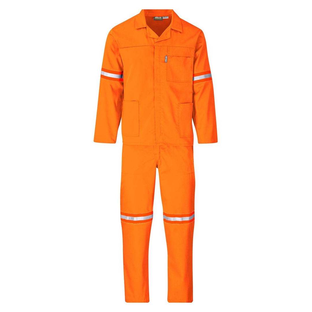 Trade Polycotton Conti Suit - Reflective Arms & Legs - Orange Tape