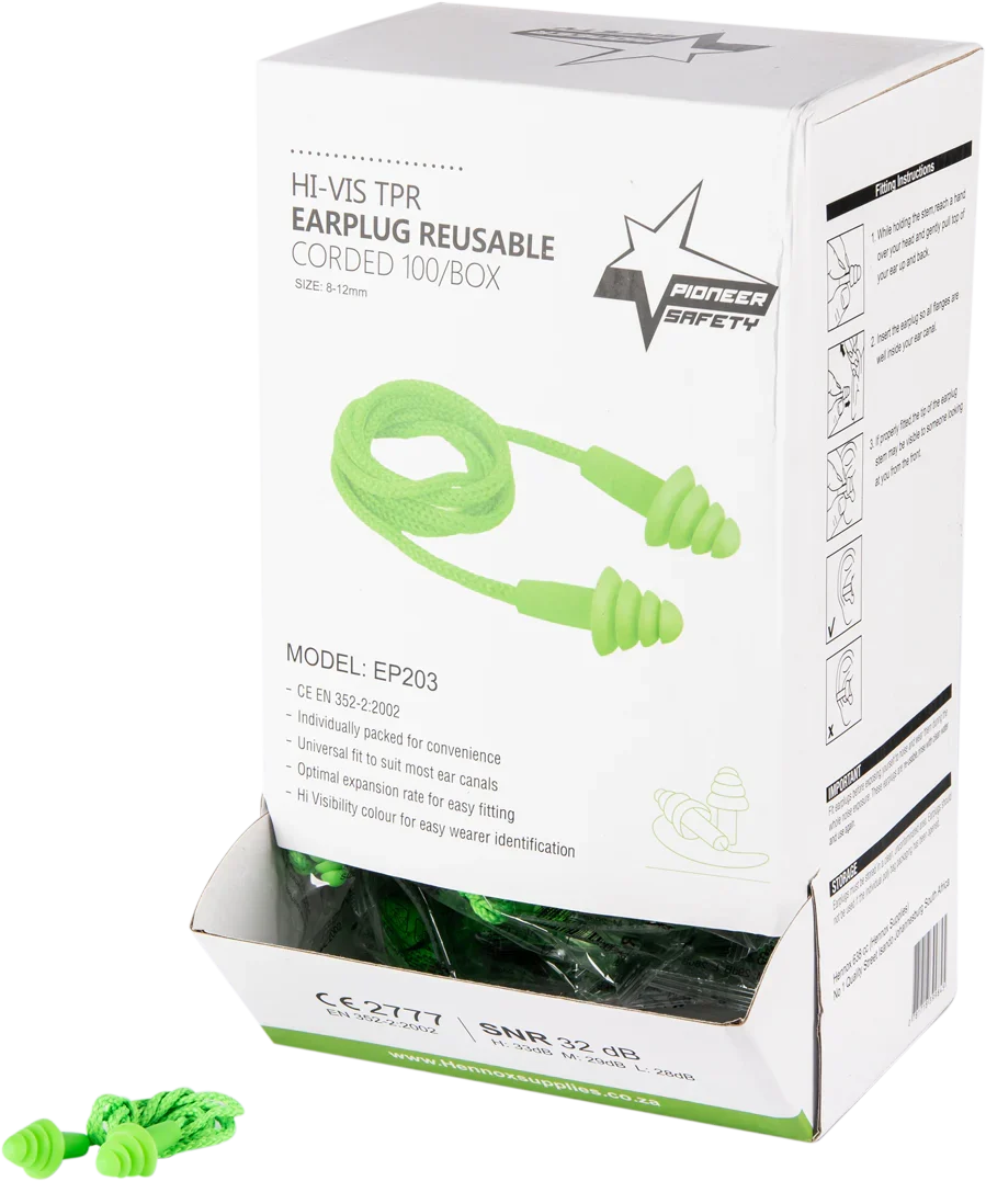 Hi - Viz Reusable Corded Earplugs