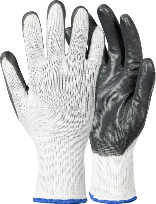 Econo Nitrile Dipped Gloves - Grey