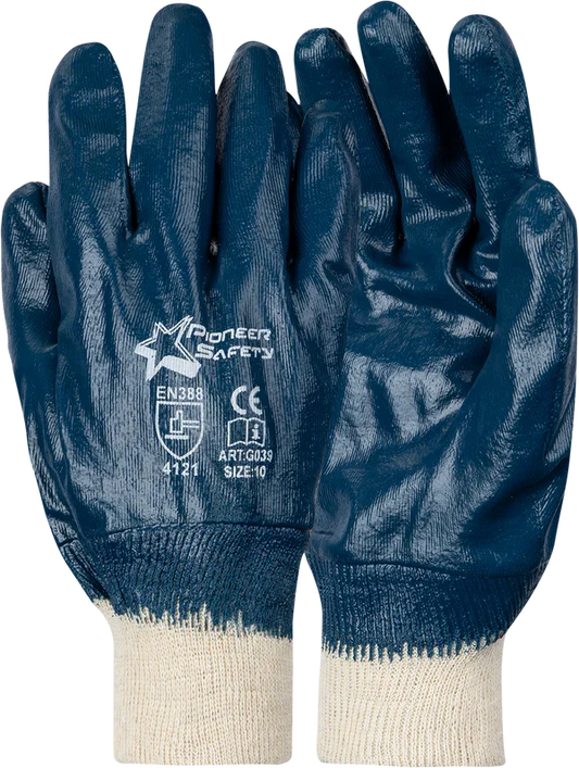 Nitrile Fully Dipped Gloves - Navy