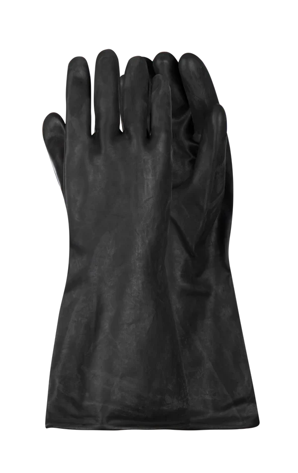 Chemical Unlined Smooth Rubber Gloves - 35cm