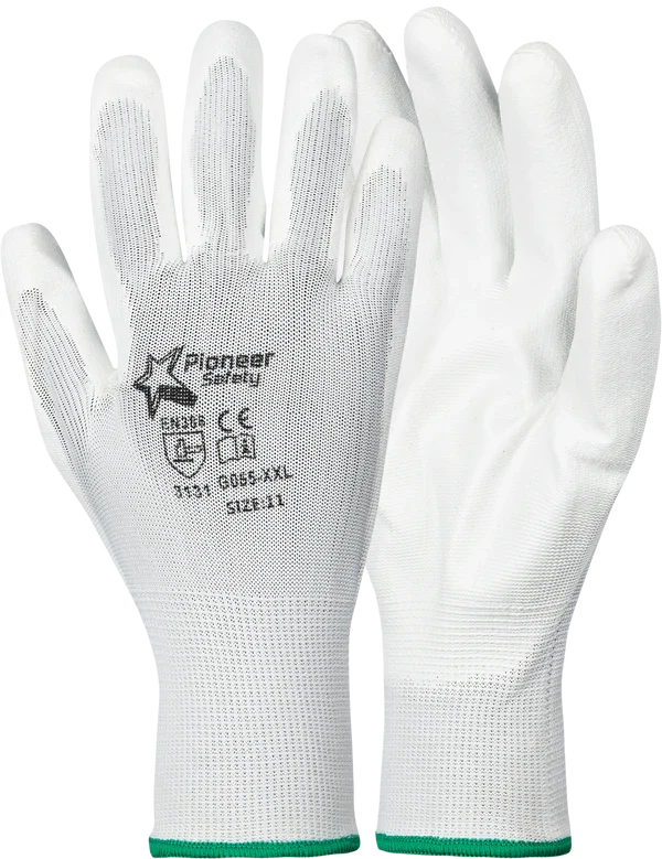 PU Inspector Gloves - White