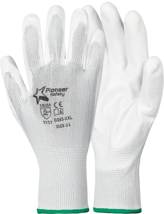 PU Inspector Gloves - White