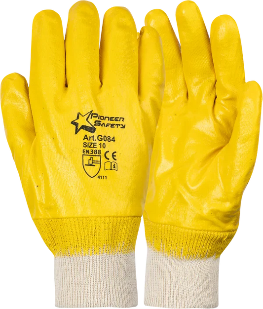 Nitrile Fully Dipped Yellow Gloves