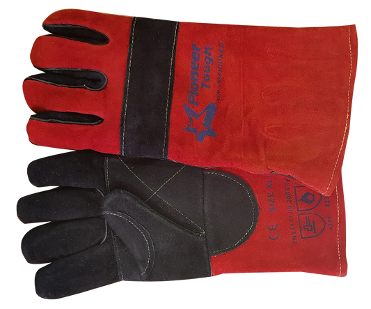 Pioneer Tough Black/Red Air Cusioned Welding Glove 35Cm