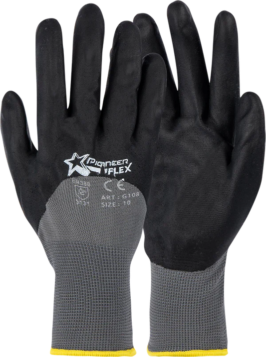 Flex Grey Nylon Gloves