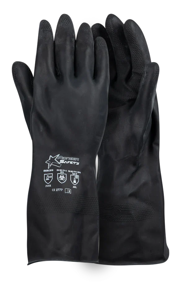 Chemical Rubber Flock Lined Gloves