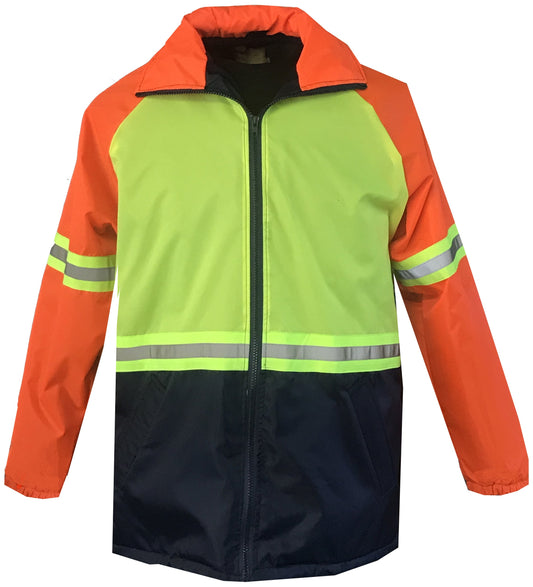 3 - Tone Fleece Lined Fluorescent Reflective Jacket