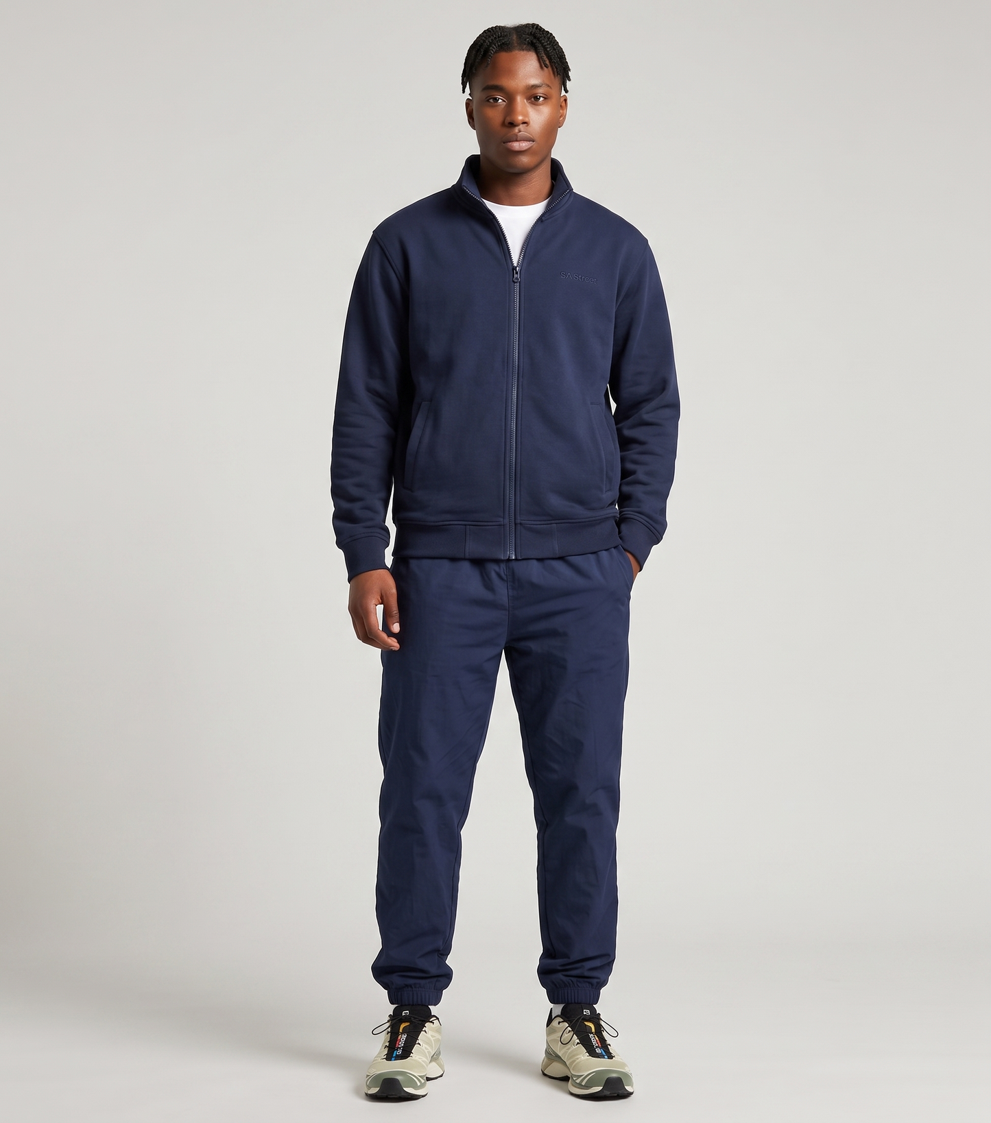 Blue School Tracksuit Pants | Premium Elastic-Waist Pants