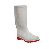 Wayne Duralight Knee - Length Gumboots - White/Red (Non - Steel Toe)