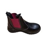 Ella Daisy Ladies Pull - On Safety Boots - Black/Pink
