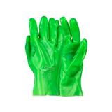 Gloves PVC Reinforced Hi - Vis Green 27 cm G094