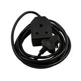 Plugon Extension Cord 3Mt X 10 Amp 2X3 Pin Black