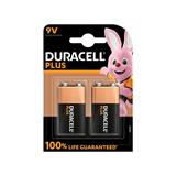 Battery Duracell Plus 9V Rectangular 2'S Dur109