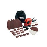 Black - Decker B&D Sander Mouse 55W Plus 6 Accessories Bew230Bc - Qs