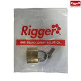 Lock Padlock Brass Carded 3 Keys 50 mm Rigger T50 mm