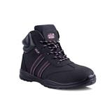 Ella Jasmin Ladies High - Top Safety Boots - Black/Pink