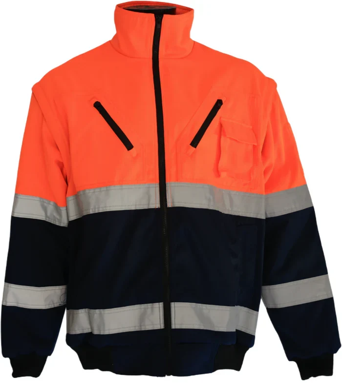 PIONEER Winter Bunny Jacket - Orange and Navy Blue