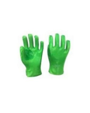 Pioneer Hi - Vis Green Terry Palm Pvc Glove Knit Wrist