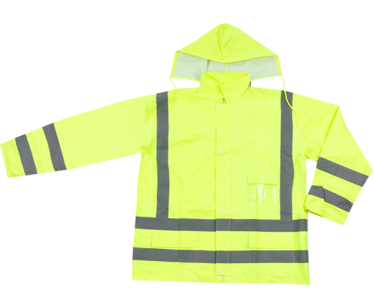 Poineer Hi - Viz Rain Jacket Lime