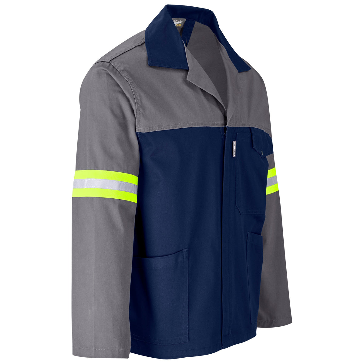 Site Premium Two - Tone Poly Cotton Jacket - Reflective Arms & Back
