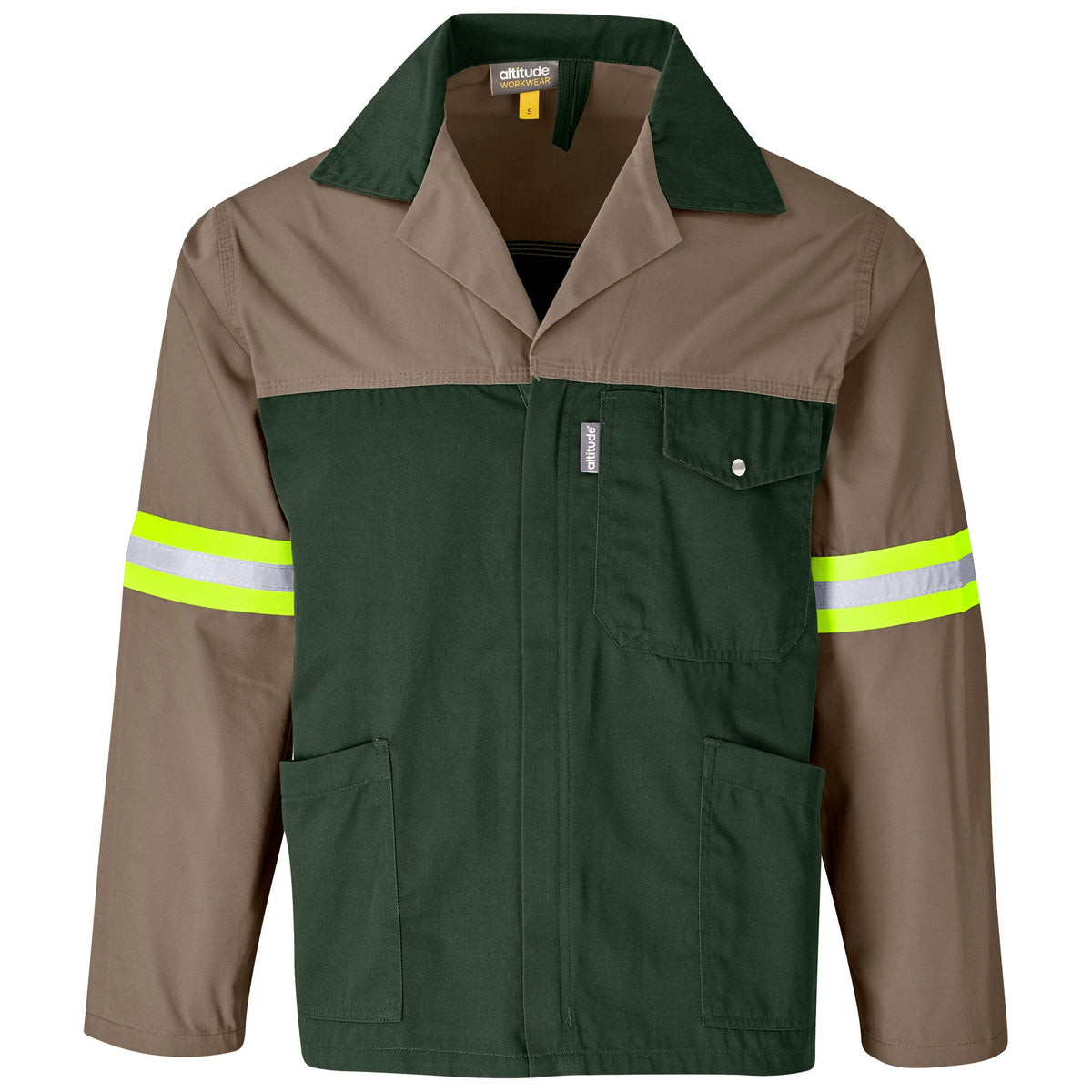Site Premium Two - Tone Poly Cotton Jacket - Reflective Arms & Back