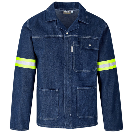 Cast Premium 100% Cotton Denim Jacket - Reflective Arms Back