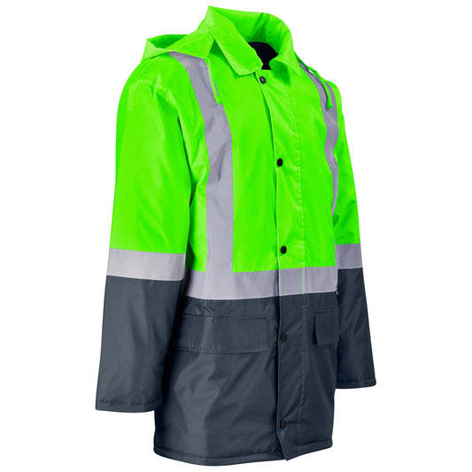 Hazard Padded Two - Tone Hi - Vis Reflective Jacket