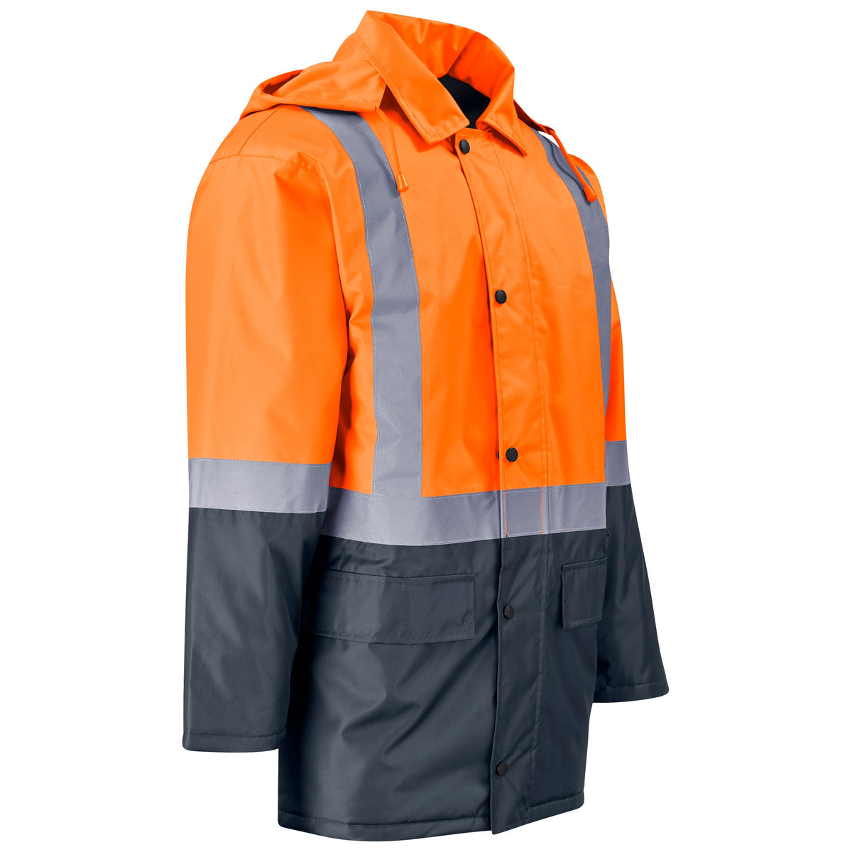 Hazard Padded Two - Tone Hi - Vis Reflective Jacket