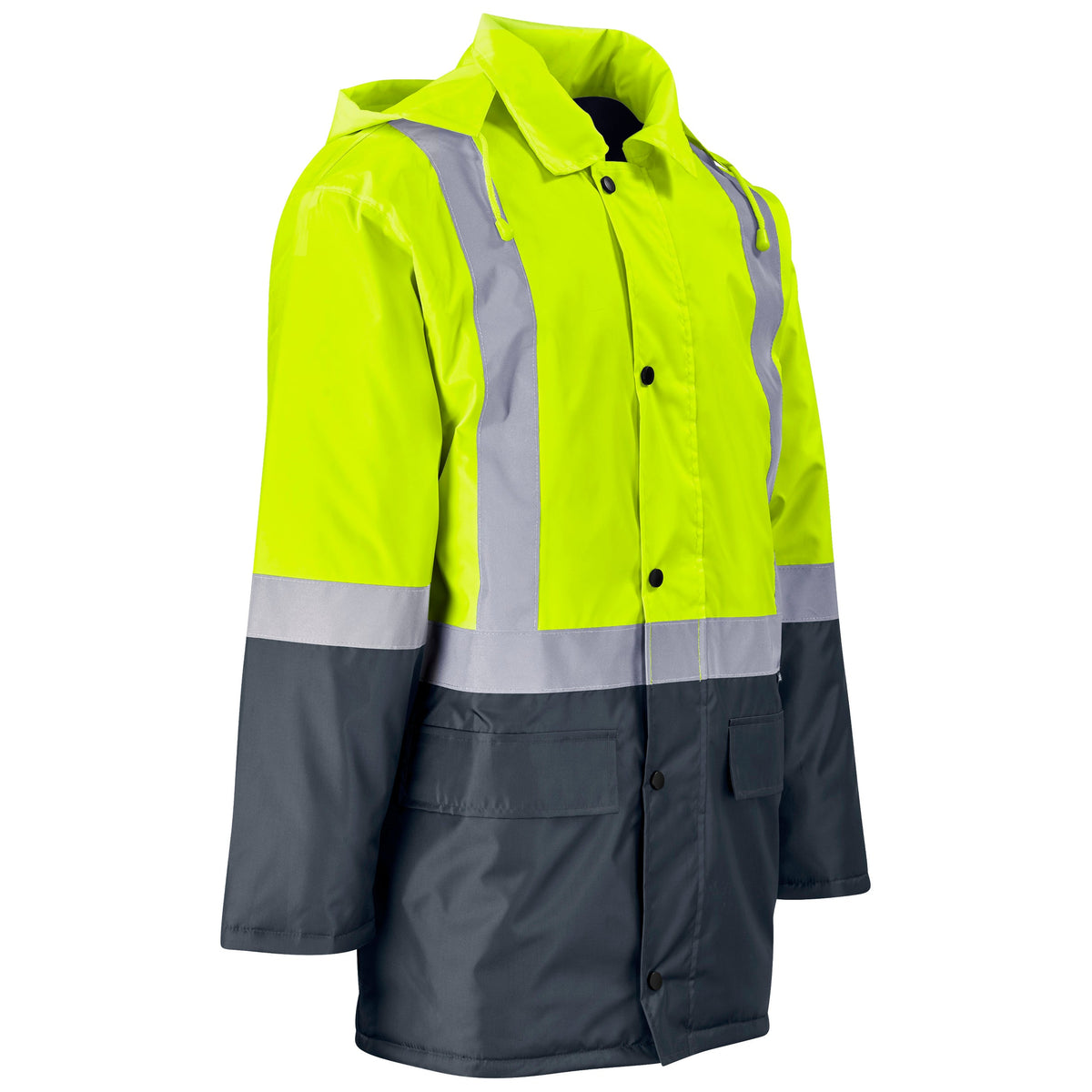 Hazard Padded Two - Tone Hi - Vis Reflective Jacket