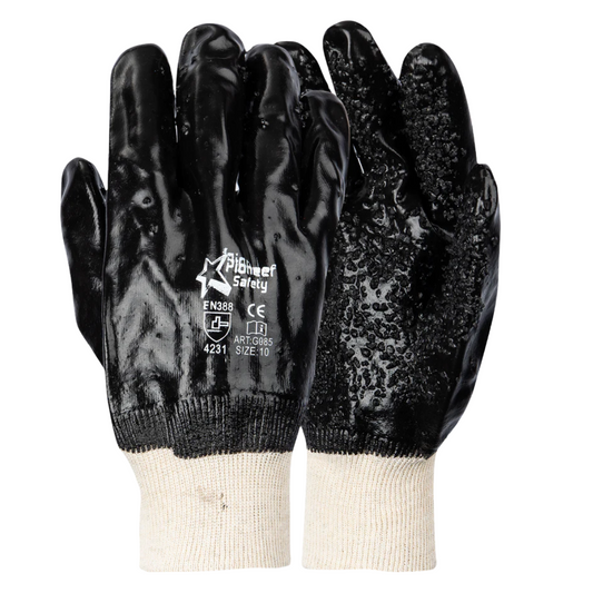 PIONEER PVC Black Chipped Palm Gloves