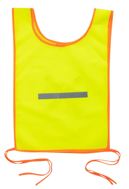 Lime Reflective Solid Material Bib