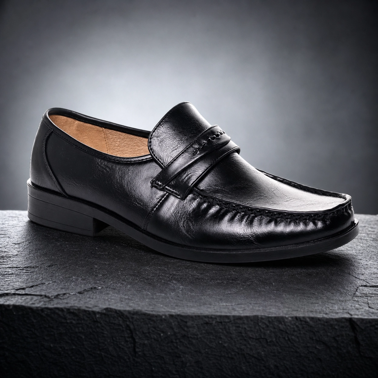 Classic Essential Men's Black Oxford Shoes - Uniform Ready