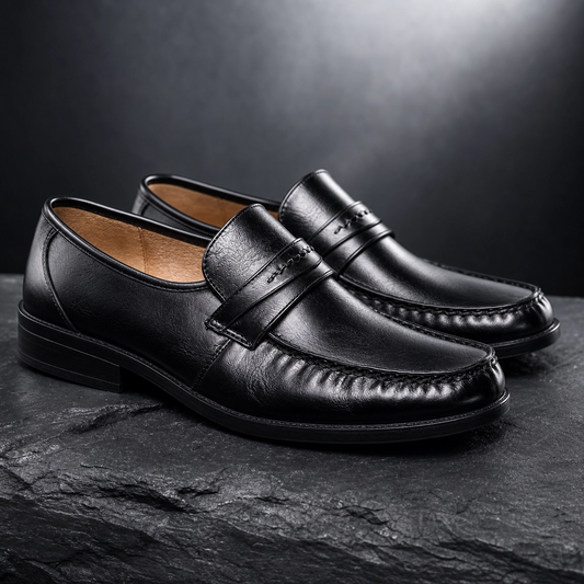 Classic Essential Men's Black Oxford Shoes - Uniform Ready