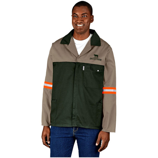 Site Premium Two - Tone Polycotton Jacket - Reflective Arms - Orange Tape