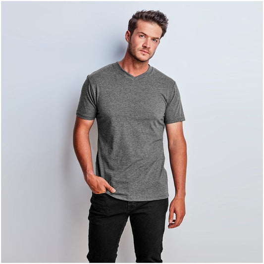 Mens Michigan Melange V - Neck T - Shirt
