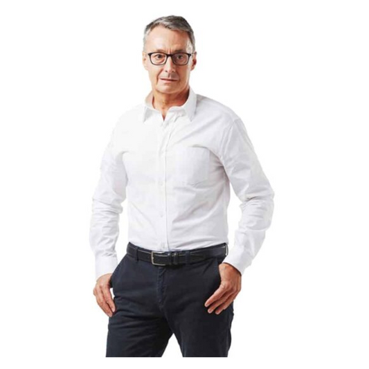 Dromex White L/S Formal Shirt