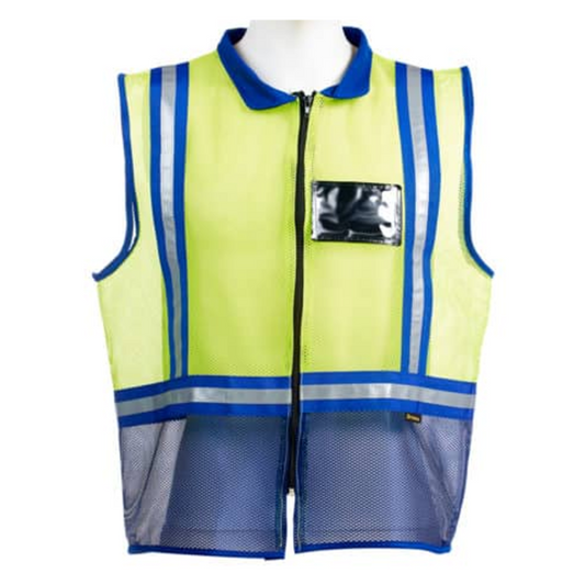 Dromex 2 - Tone Yellow/Blue Mesh Reflective Vest
