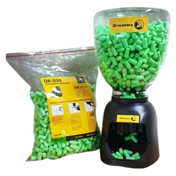 Dromex Dispenser for Disposable Uncorded Foam Ear Plugs