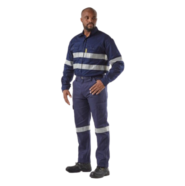 Dromex Navy Blue Reflective Long Sleeve Shirt