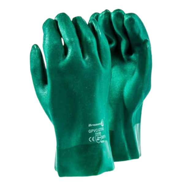 Dromex Synthetic Heavy Duty Green 27cm PVC Gloves