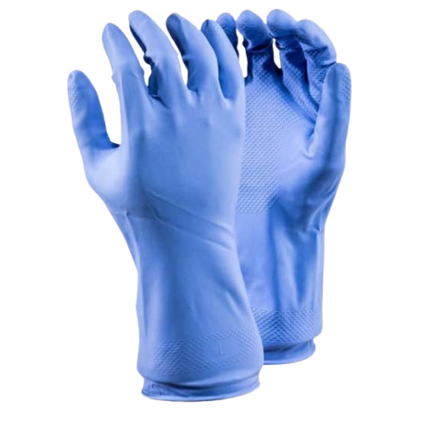 Dromex Synthetic Rubber Household Blue Gloves