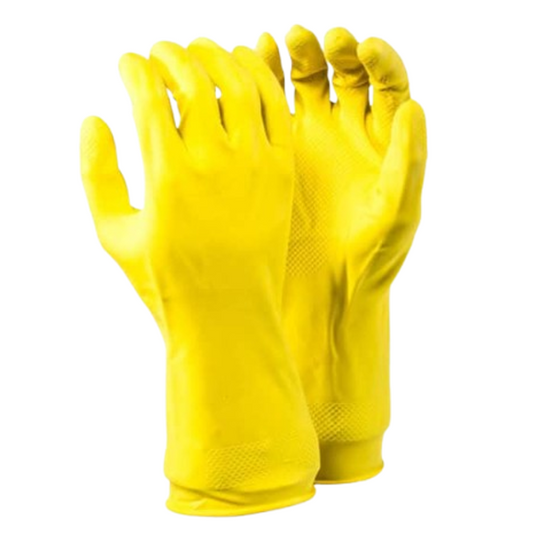 Dromex Synthetic Rubber Household Yellow Gloves