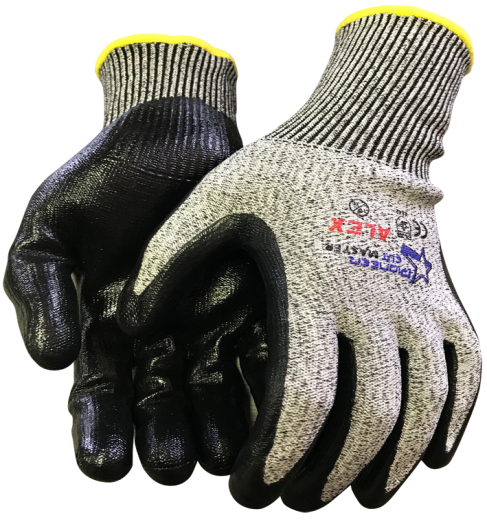 Cut Master Alex Cut Lv5,Knuckle Flat Nitrile Palm