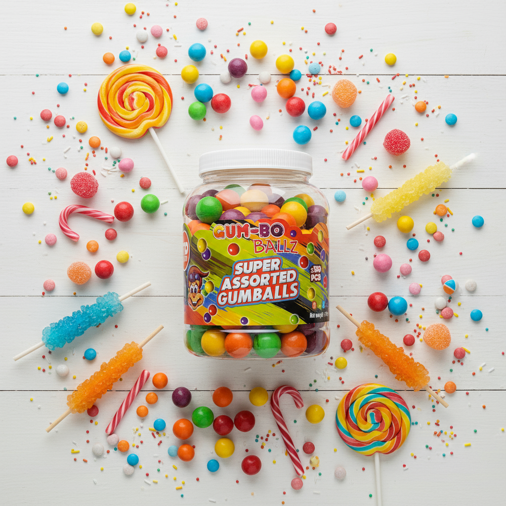 Gum-bo ballz 150/170’s assorted fruit (1x150’s)
