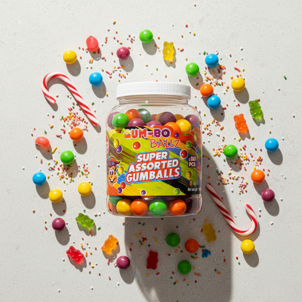 Gum-bo ballz 150/170’s assorted fruit (1x150’s)