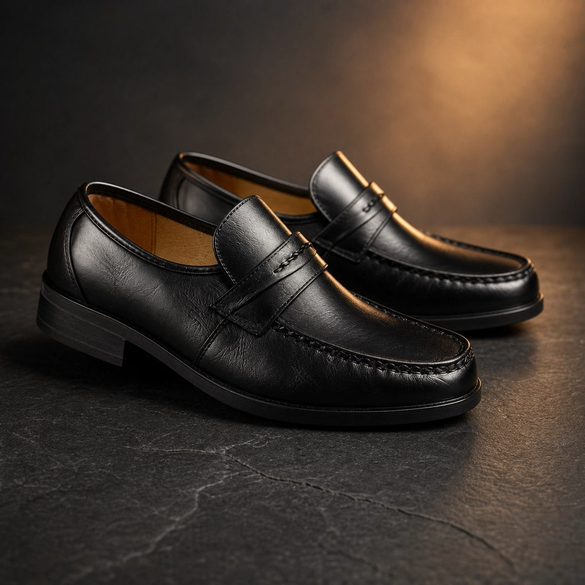 Professional Men's Black Uniform Shoes - All-Day Comfort