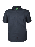 Homegrown Man's Short Sleeve Shirt Navy