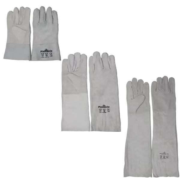 Chrome Leather Double Palm Glove Wrist Length 2.5"